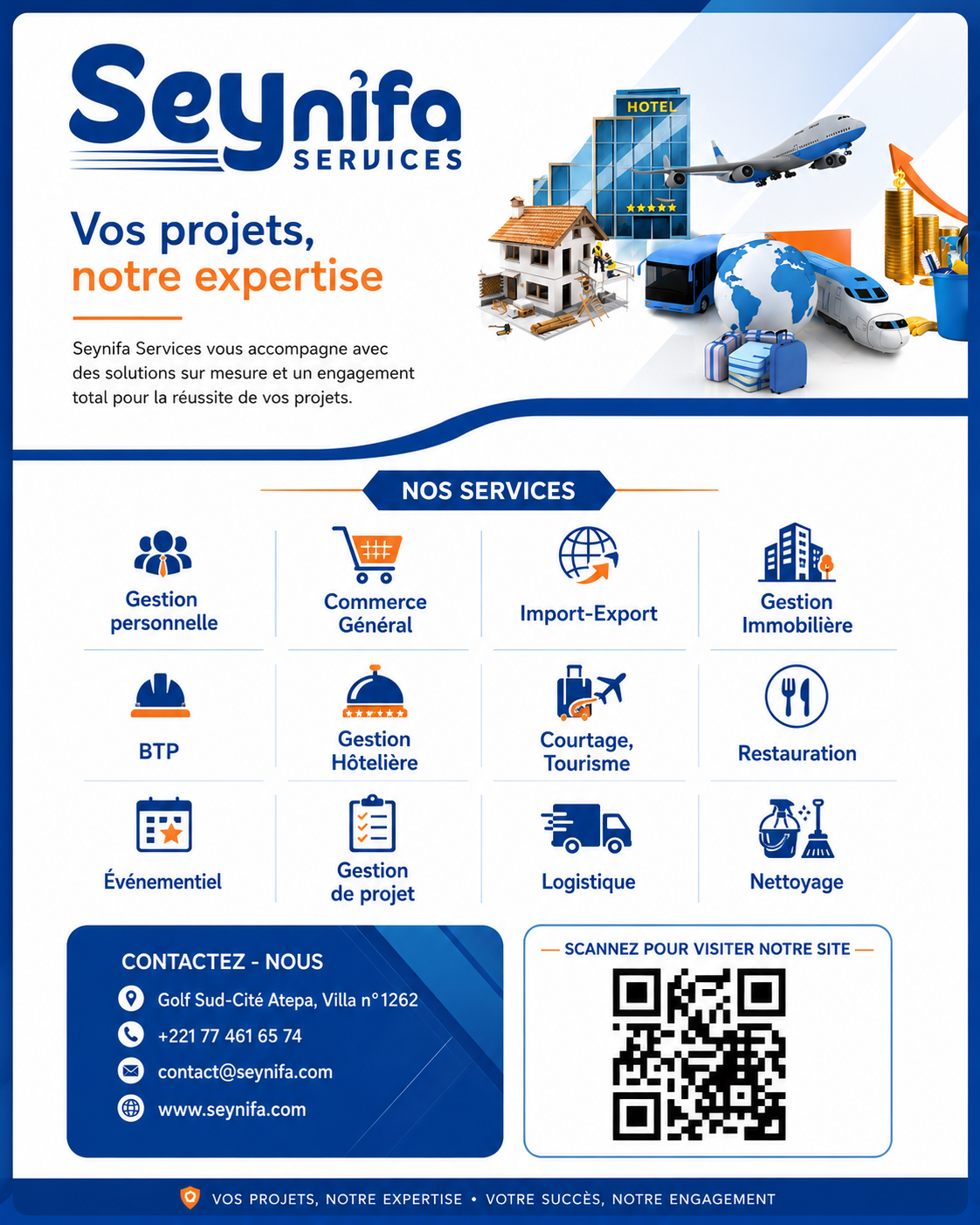 Seynifa Services : import-export, logistique, BTP, immobilier, tourisme et services professionnels